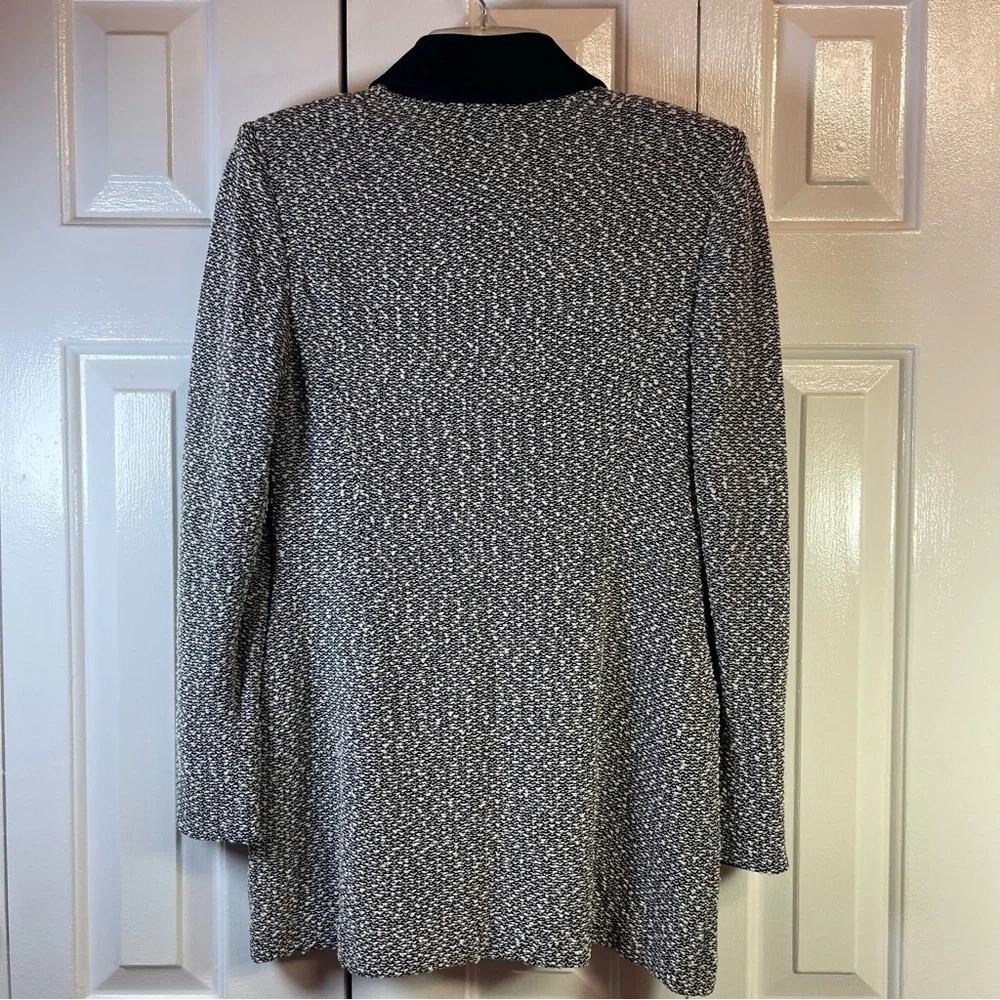 ST. JOHN Couture 2 Piece Tweed Texture Jacket + Mini Skirt Gold Button Suede C14